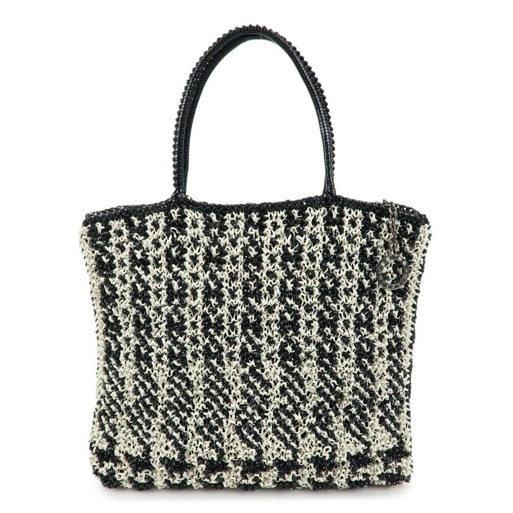 Anteprima Vinyl Wire Bag Black and White